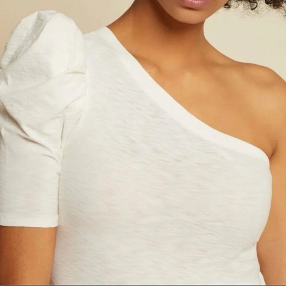 Nation LTD Paulina One Shoulder Tee Off White XS - Picture 3 of 8